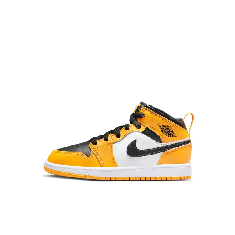 Jordan 1 Mid Younger Kids’ Yellow (640734-701)