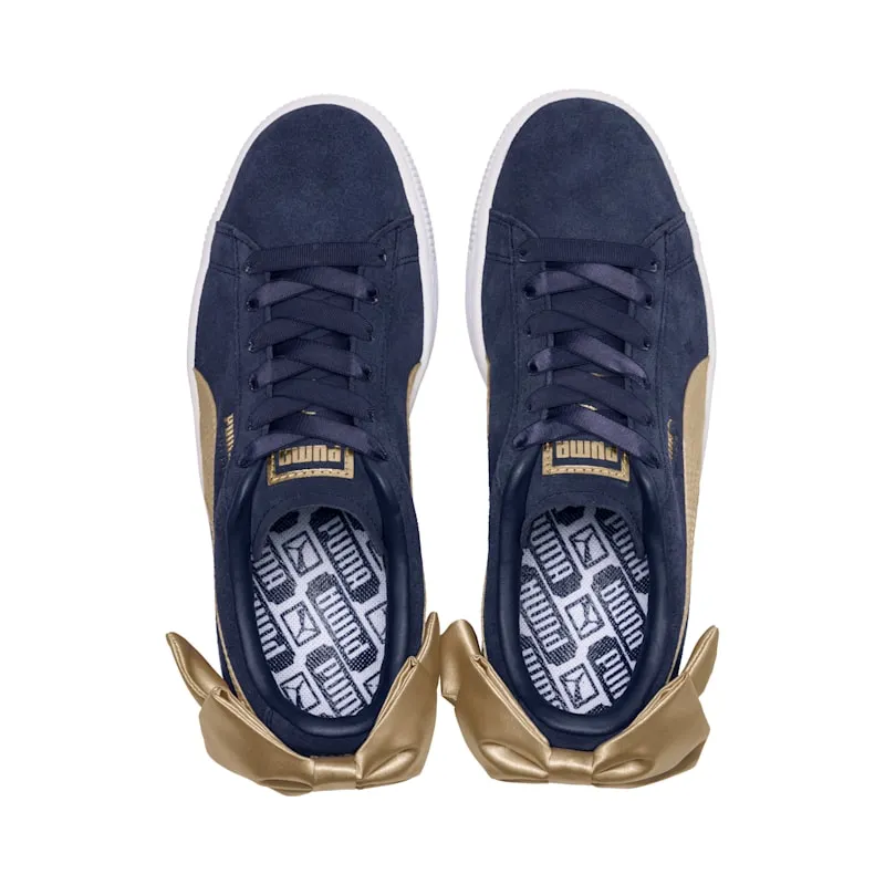 Puma Suede Bow Varsity Peacoat (W) Peacoat/Metallic Gold (367732-02)
