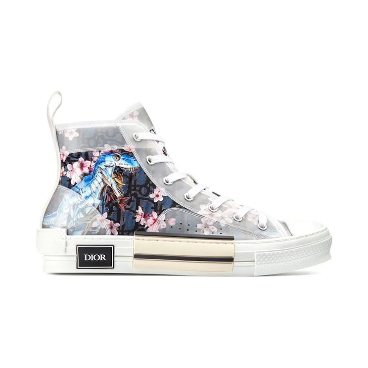 Dior B23 High Canvas Sorayama Dinosaur Navy