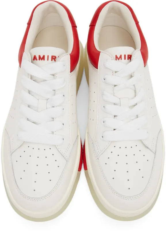 AMIRI White & Red Stadium Low (PS22MFS007-124)