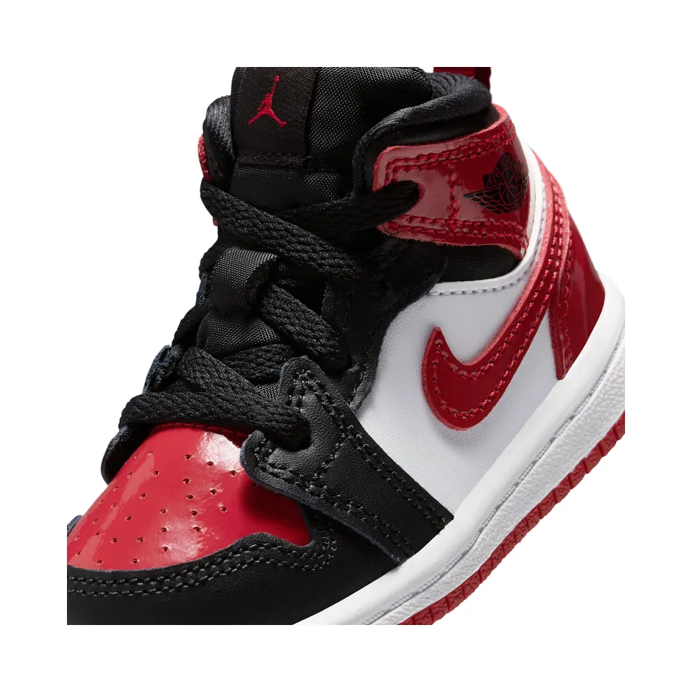 Jordan 1 Mid SE Patent Bred Toe (HV4729-006)