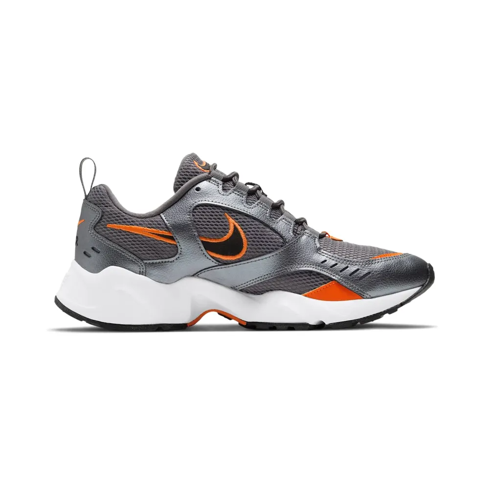 Nike Air Heights “Gunsmoke / Metallic Cool Grey / Total Orange / Black” (AT4522-004)