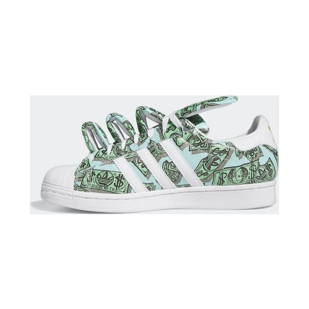 adidas Jeremy Scott Money Print Superstar Cloud White / Cloud White / Gold Metallic (HP6596)