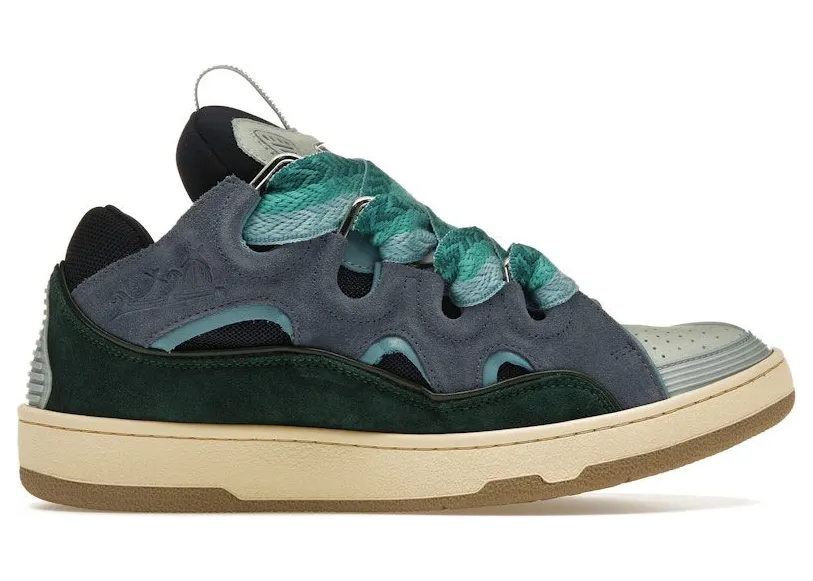Lanvin Curb Sneaker Grey Dark Green Light Blue (FM-SKRK11-DRAG-A22-2040)