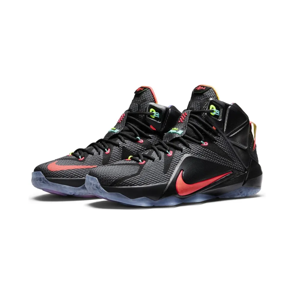 Nike LeBron 12 Data Black/Bright Mango-Hyper Punch-Volt (684593-068)