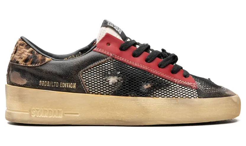 Golden Goose Stardan Black/Red/Leopard/Brown sneakers – Zwart (GWF00371F004373)