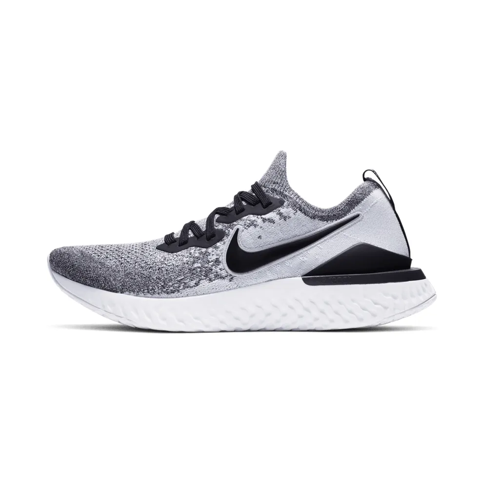 Nike Epic React Flyknit 2 White White Pure Platinum Black (BQ8928-101)