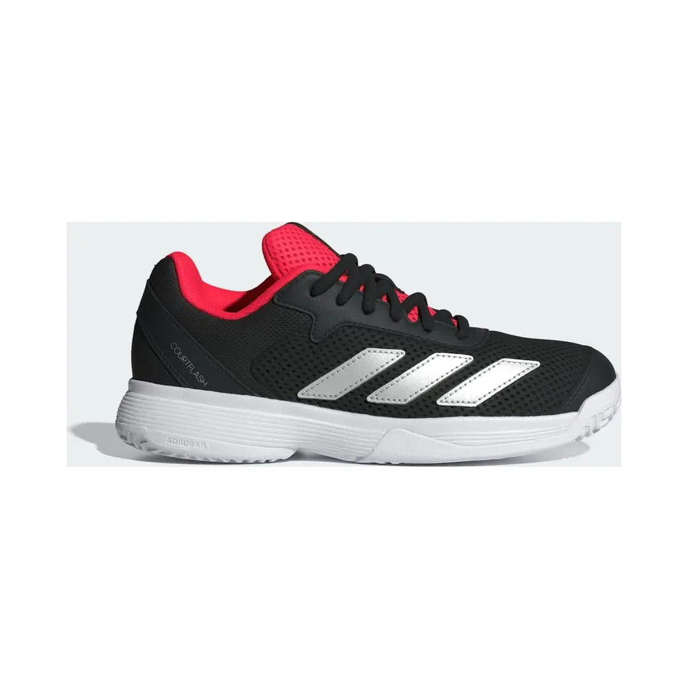 Adidas Courtflash Tennis Kids Cloud White / Silver Metallic / Core Black (JR4451)
