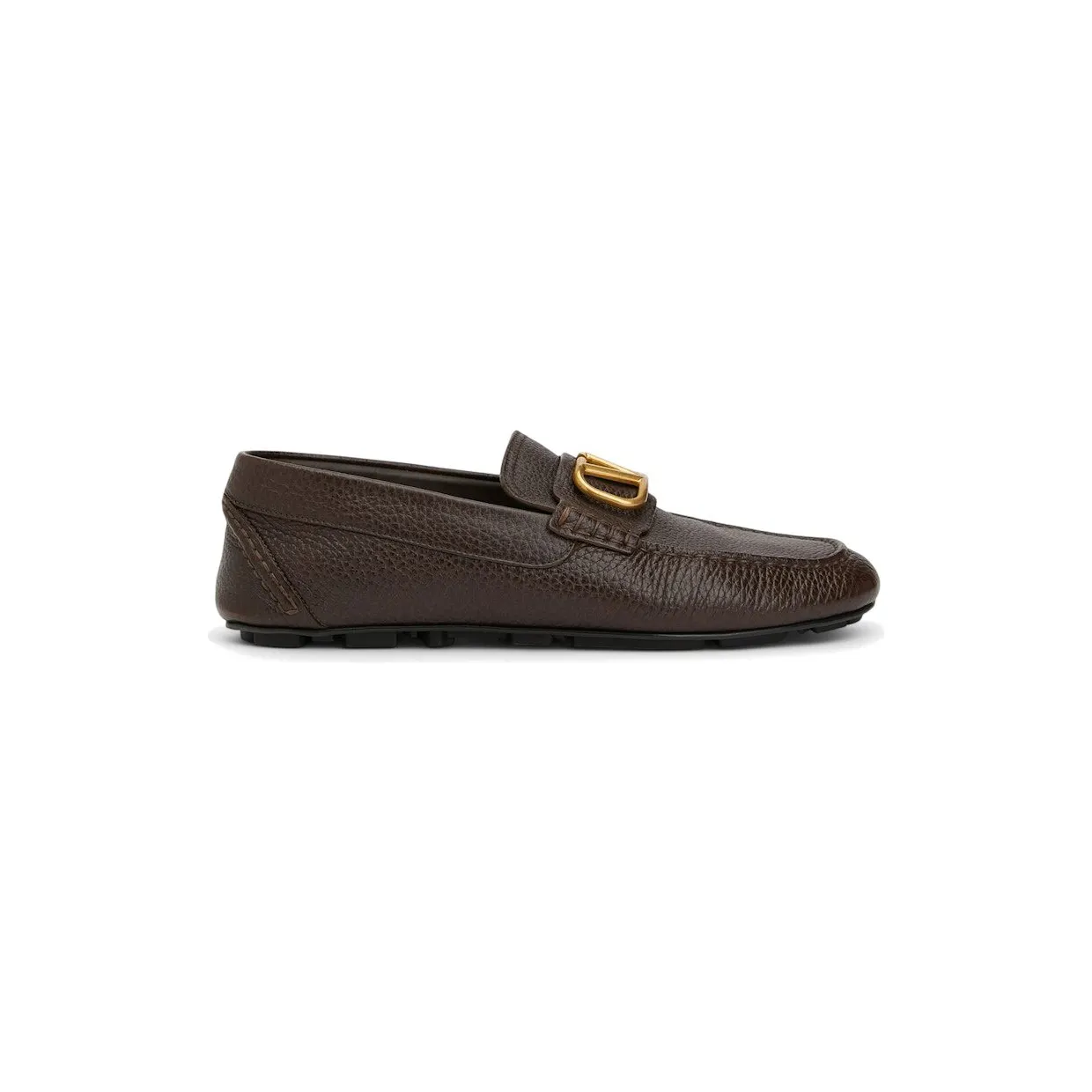 Valentino Driving Plaque Slip-On Loafer Brown (WY2S0C32 YST 0TO)