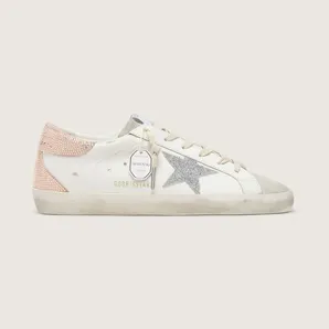 Golden Goose Women’S Super-Star In Leather With Swarovski Crystal Star And Heel Tab (GWF00102.F006519.12111)
