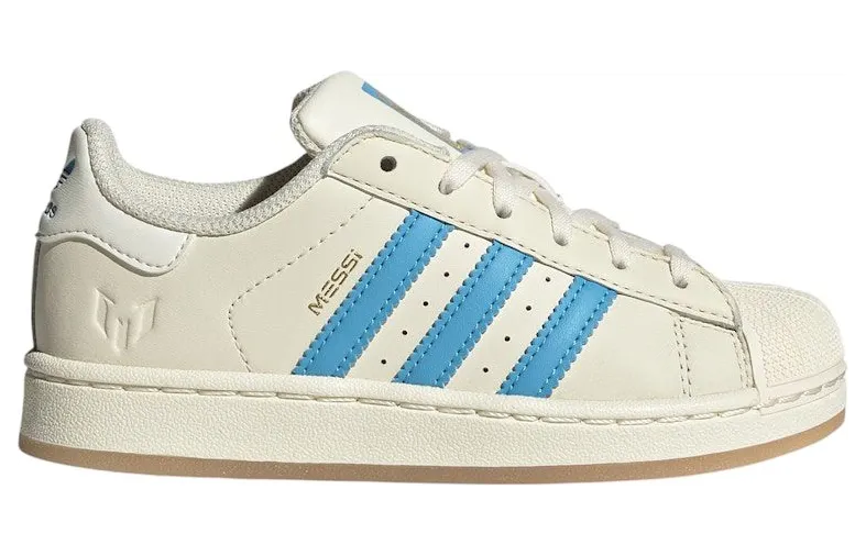 adidas Superstar Messi Cream White Semi Blue Burst Gold Metallic (JR9602)