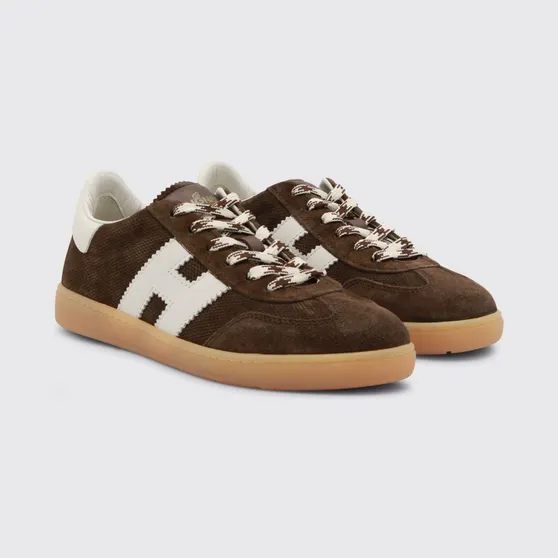 Hogan Cool Embossed Suede Sneakers Brown (HXW6470FB60UWX0CAJ)