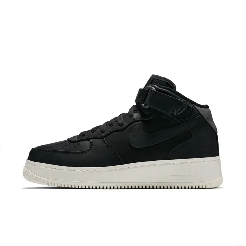 Nike Air Force 1 Mid Black Sail (Lab) Black/Black-Black-Sail (905619-001)