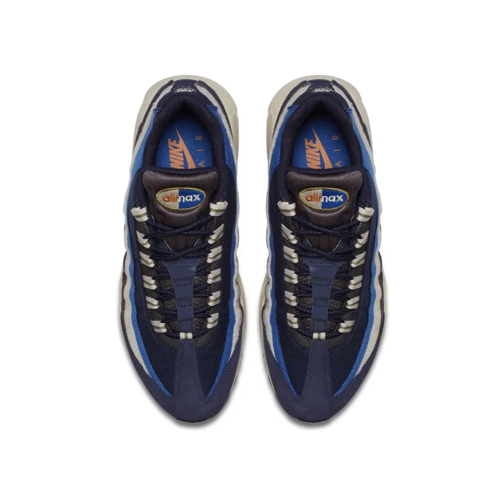 Nike Air Max 95 Blackened Blue Light Cream Blackened Blue/Monarch-Light Cream-Camper Green (538416-404)