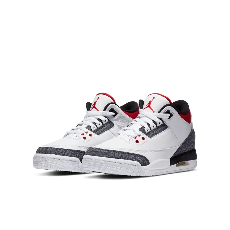 Jordan 3 Retro SE Fire Red Denim (GS) White/Fire Red-Black (CZ6634-100)