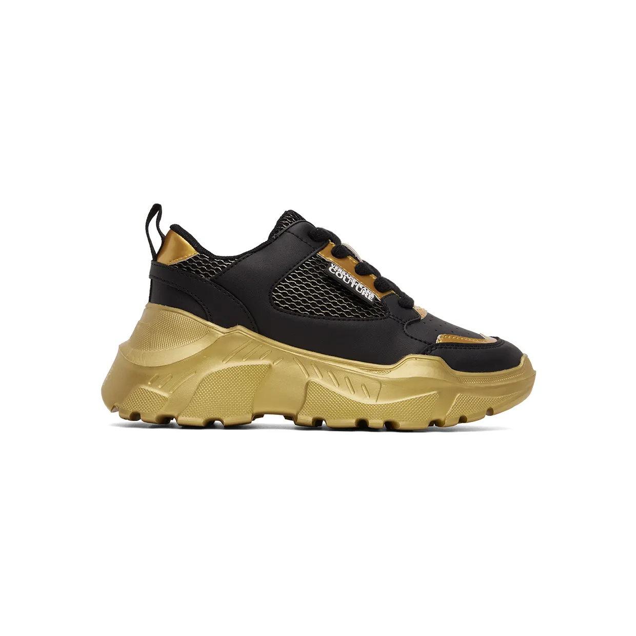 Versace Jeans Couture Black & Gold Speedtrack Sneakers (E73VA3SC2EZP134)