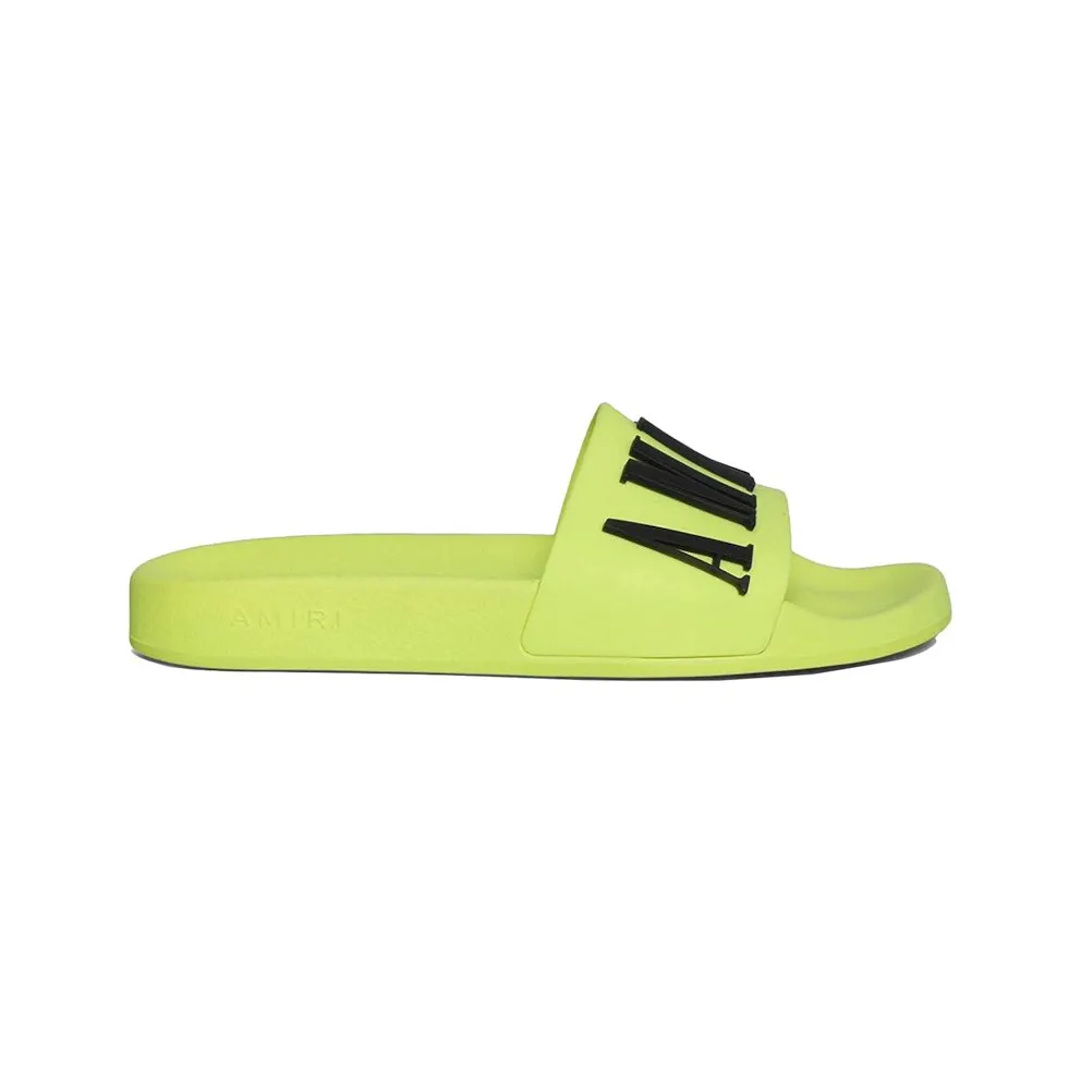 AMIRI Pool Slide Debossed Volt Black (PF22MFF001-800)