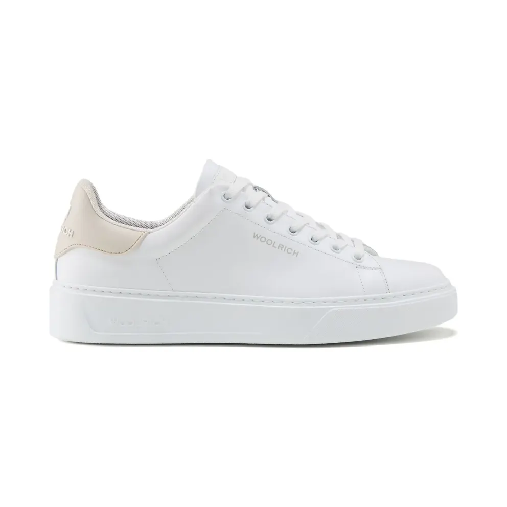 Woolrich Classic Court leren – White (CMWFFO1001MRUWF272)