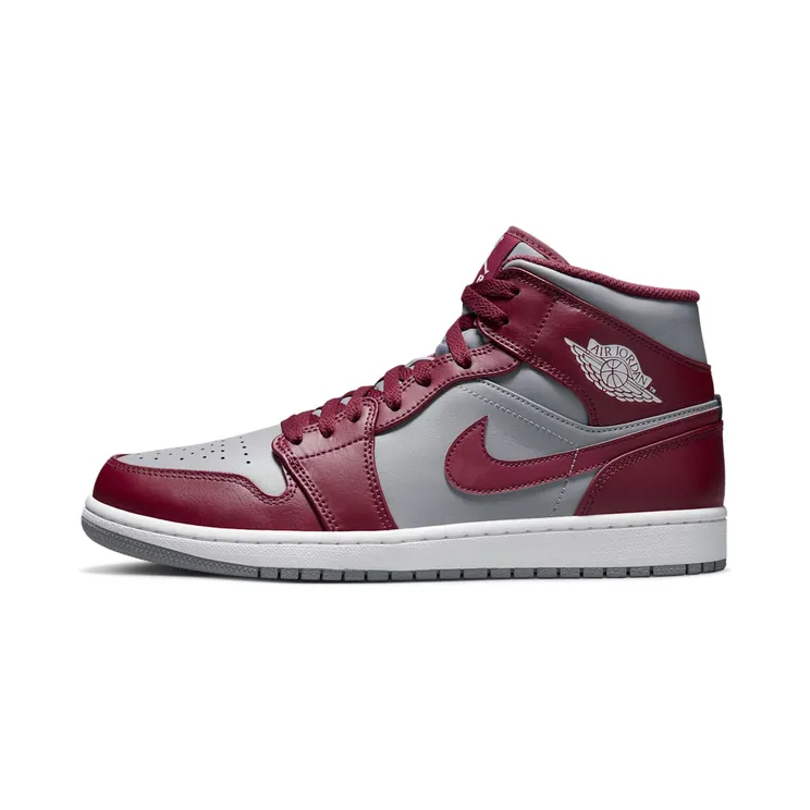 Air Jordan 1 Mid Team “Cherrywood Red / Cement Grey / White” (DQ8426-615)