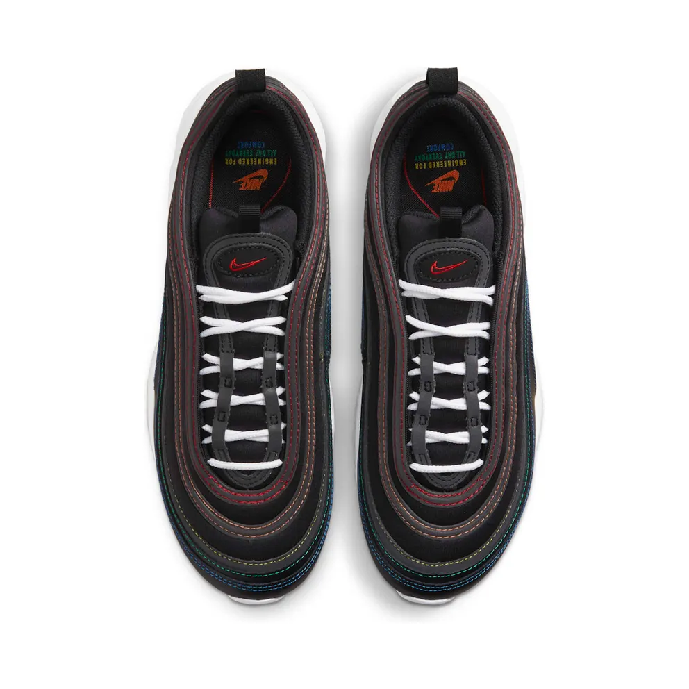 Nike Air Max 97 Black Rainbow Stitching (W) (DJ5999-001)