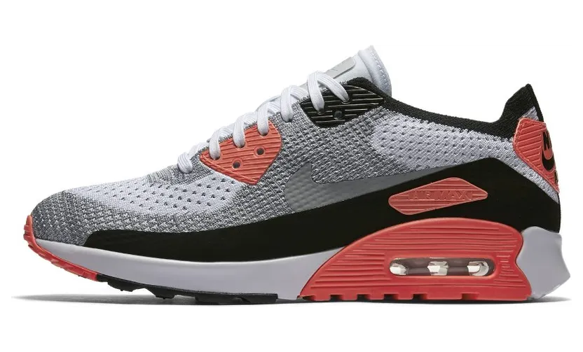 Nike Air Max 90 Ultra 2.0 Flyknit Red/Bright Crimson/Black/Wolf Grey (881109-100)