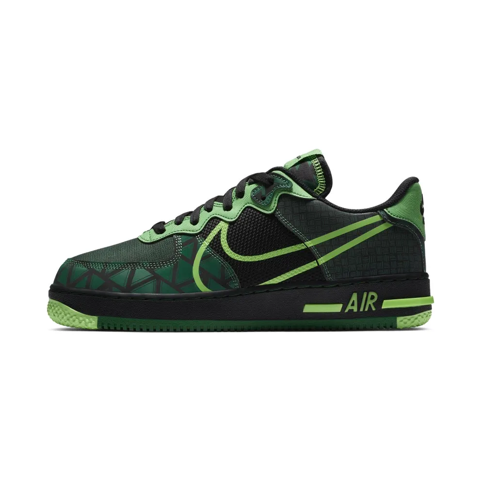 Nike Air Force 1 React Naija Black/Pine Green-Green Strike (CW3918-001)