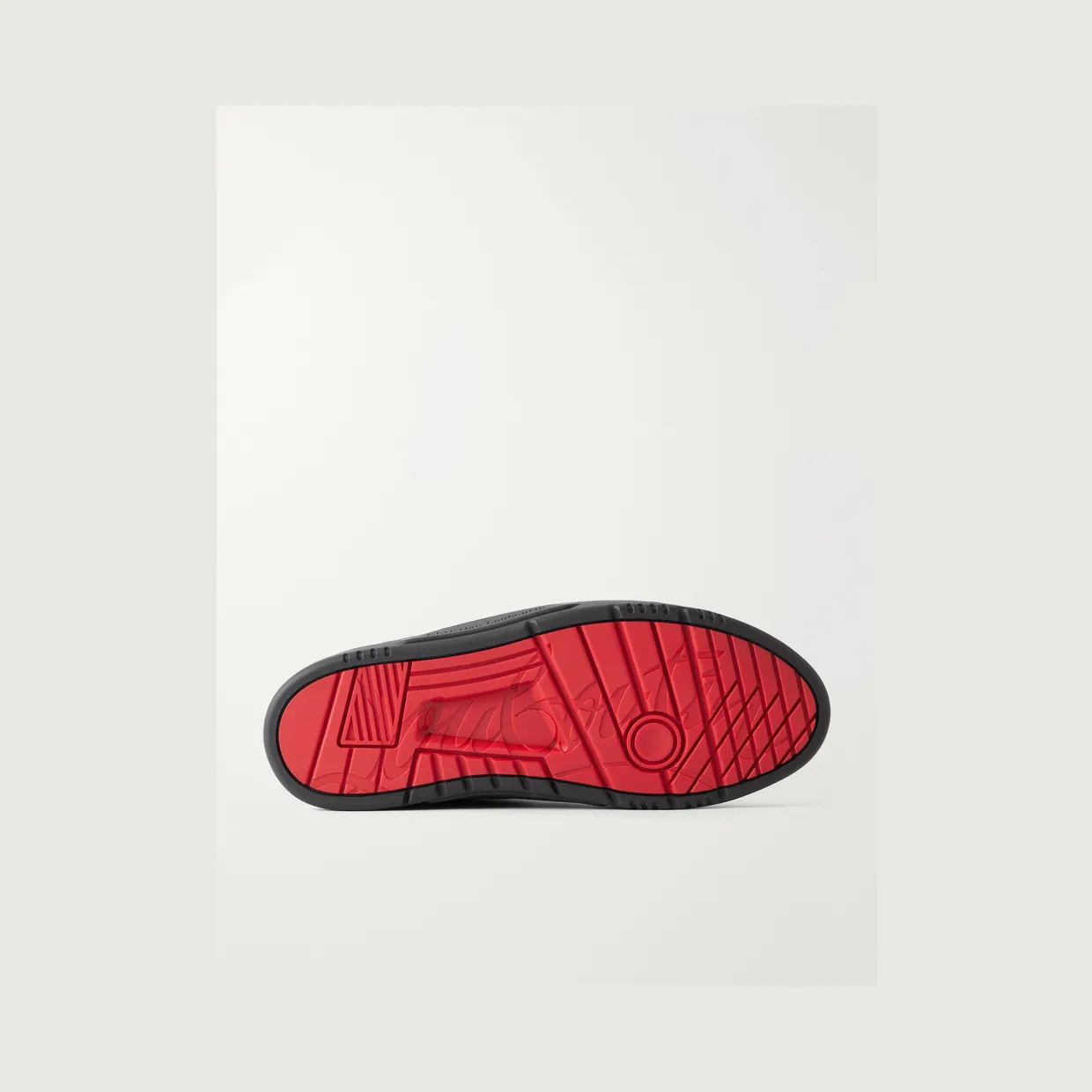 Christian Louboutin Basketball 1 Retro Suede and Mesh-Trimmed Leather Sneakers Black (3260784) (3)