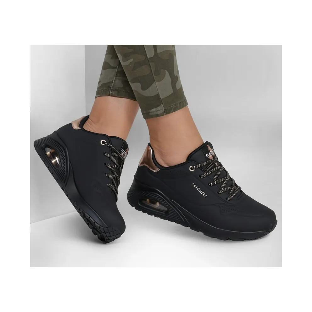 Skechers UNO – Shimmer Away Sneaker Black