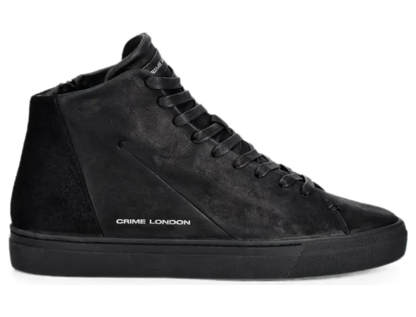 Crime London High-top sneakers met rits aan de zijkant – Zwart (10830AA9)