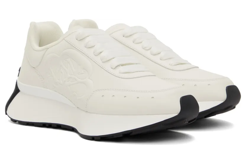 Alexander McQueen White Sprint Runner Sneakers (687995WIC92) (4)