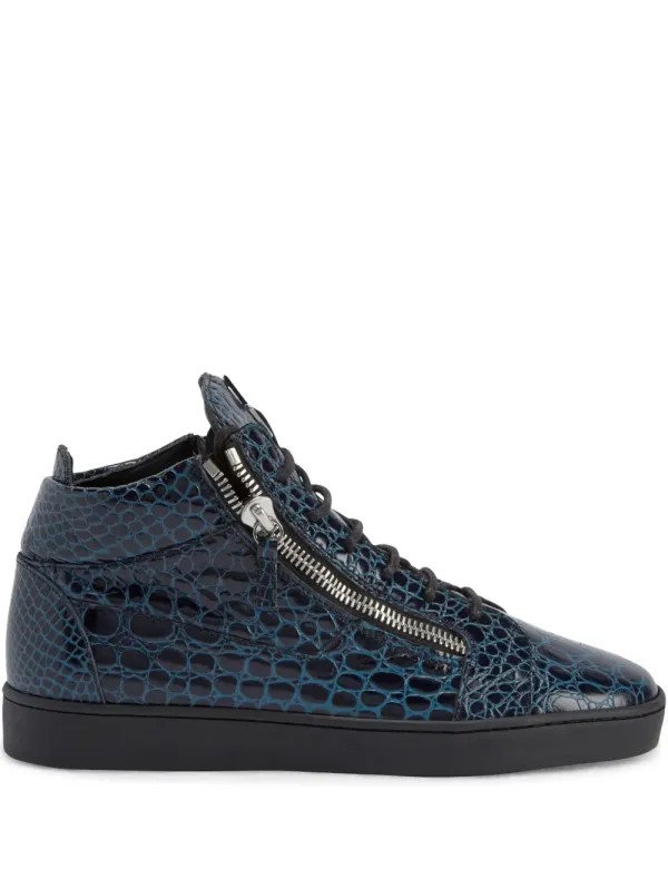 Giuseppe Zanotti Kriss sneakers with krokodillen-reliëf – Black (RU10072K51)