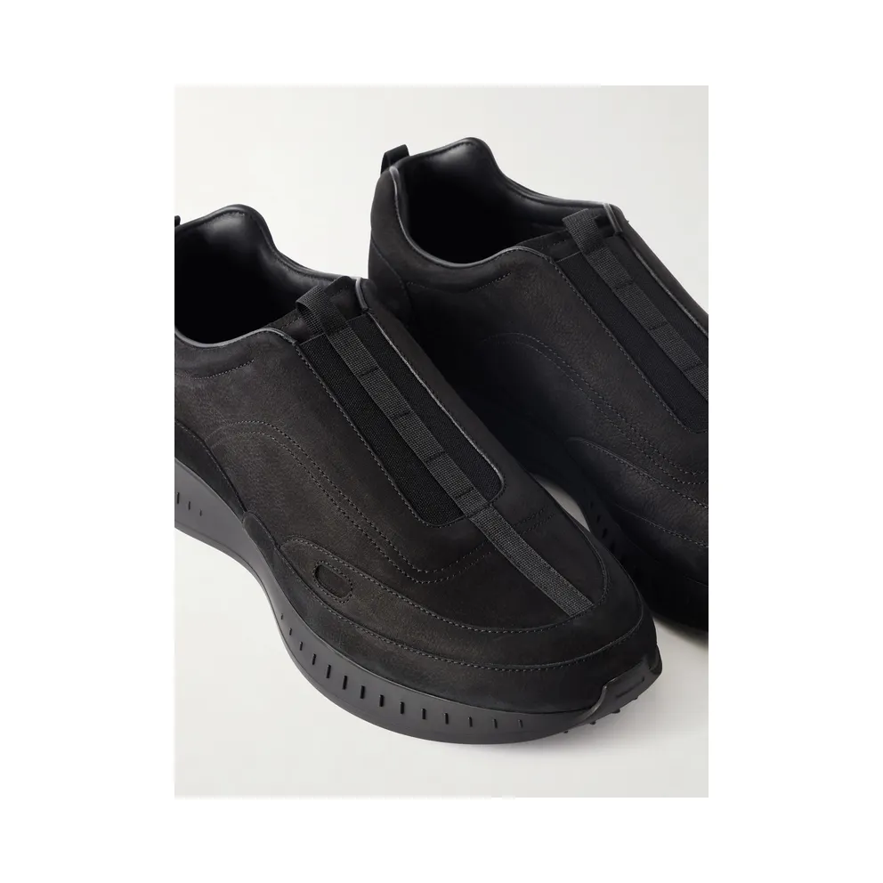 John Lobb Elastic Stream Nubuck Black (AAD91FL)