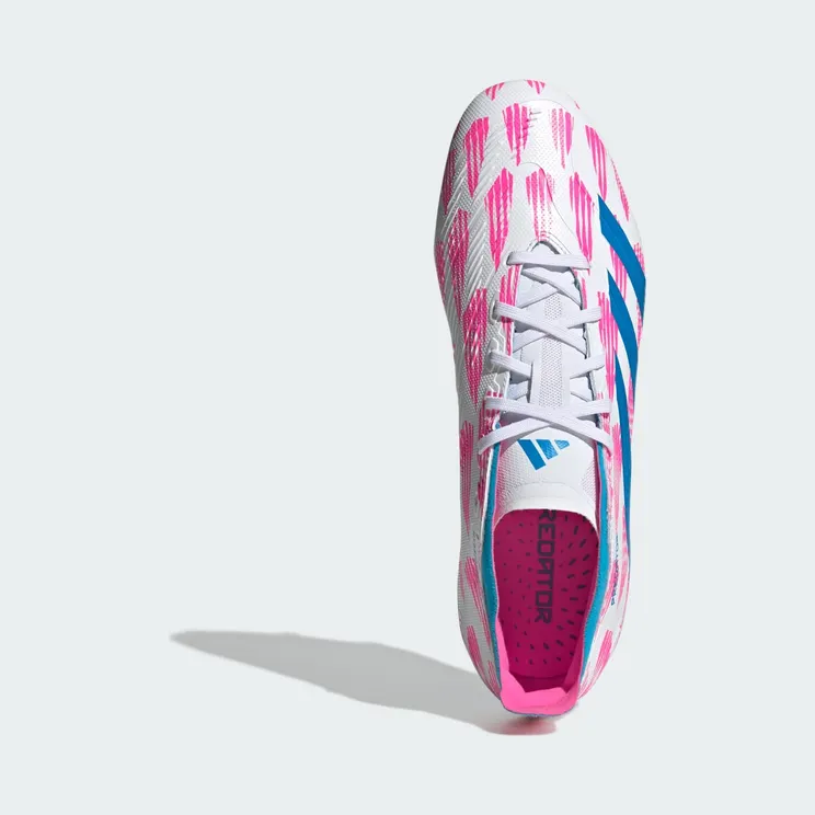 adidas Predator League Firm Ground Boots “Cloud White / Solar Blue / Solar Pink” (IG6262)