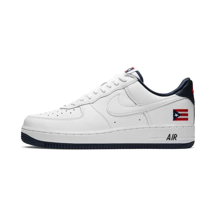 Nike Air Force 1 Low Retro Puerto Rico “True White / Obsidian / Comet Red” (CJ1386-100)