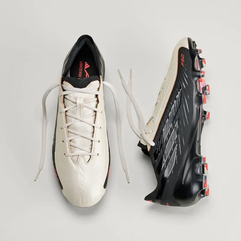 adidas F50 Elite Hyperfast FG L-T Leather Tech Zero Metalic Black Solar Orange (KK4192)