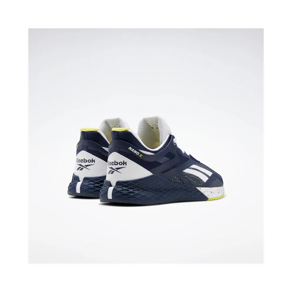 Reebok Nano X Shoes Vector Navy / White / Chartreuse