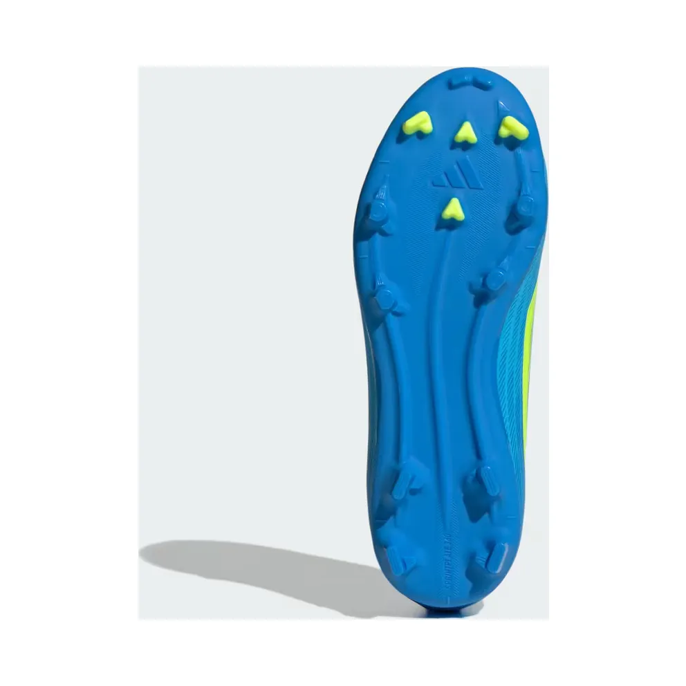 adidas F50 League Laceless Firm Ground / Multi Ground Football Boots Kids “Lucid Ray Blue / Team Solar Yellow 2 / Lucid Aquamarine” (JR9008)