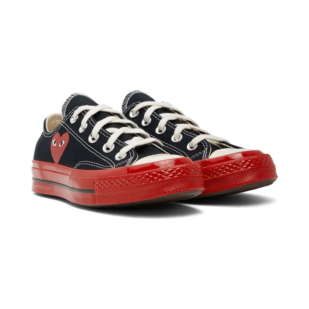 Comme des Garçons Play Off-White & Red Converse Edition Chuck 70 Low-Top (P1K123)