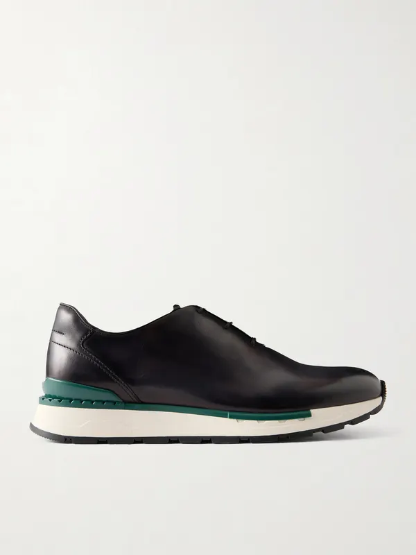 Berluti Fast Track Full-Grain Venezia Softy Leather Sneakers Black (S6544-002)