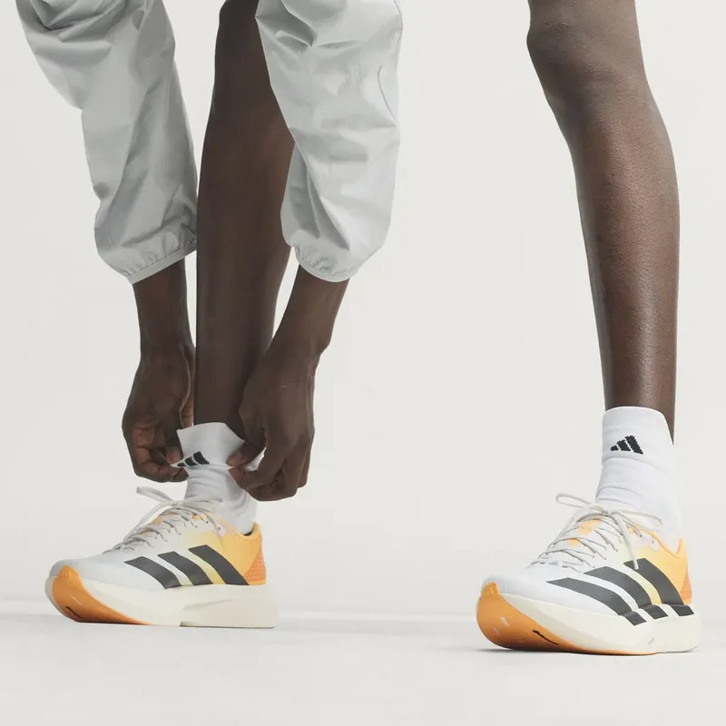 Adidas Adizero EVO SL Crystal White / Lucid Tangerine / Iron Metallic (KJ2521)
