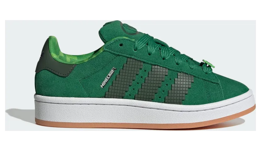 Adidas Campus 00s x Minecraft Kids Green / Core Black / Gum (JS3778)