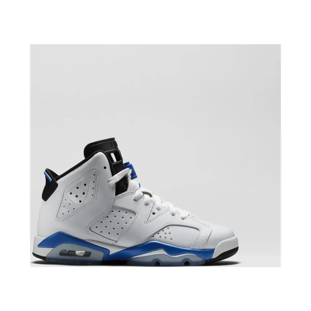 Jordan 6 Retro Sport Blue 2014 (GS) White/Sport Blue-Black (384665-107)