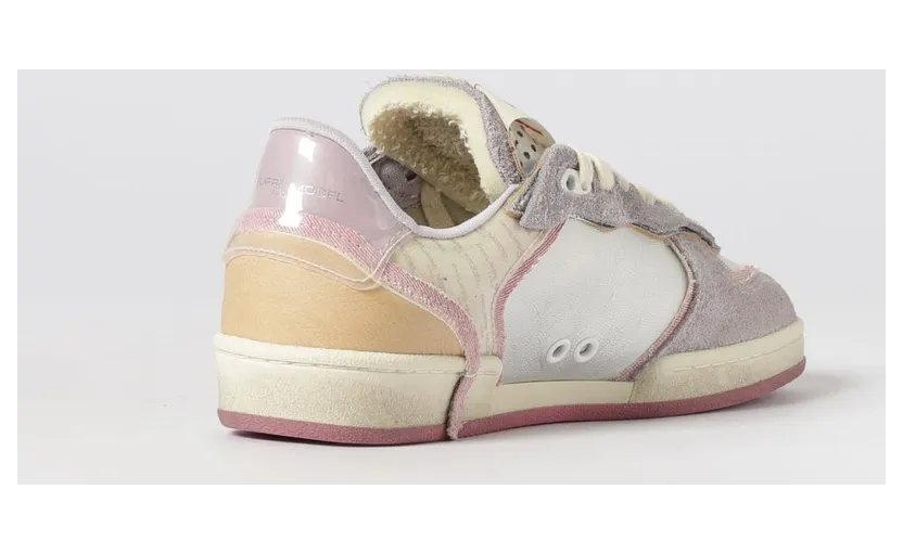 Philippe Model Pgal Sneakers in Suede and Fabric with a Worn-Out Sole Lilac (PGLDMXE1) (2)