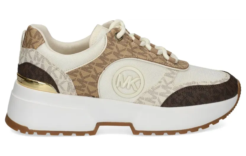 Michael Kors Percy Sneakers mit Monogrammmuster – Nude (43H3PCFS1B)