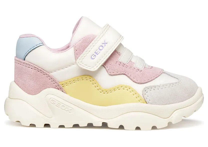 Geox sneaker Wit/Roze (B455QB0FU22-C1138)