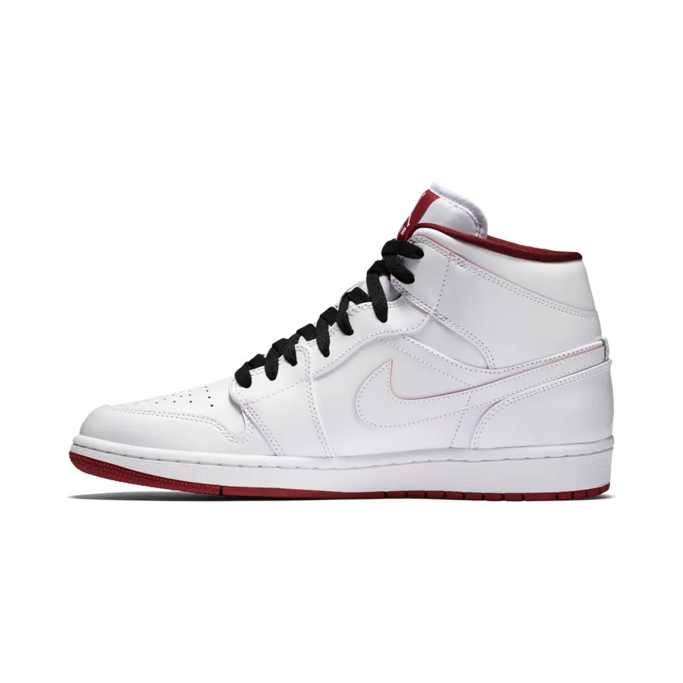 Jordan 1 Retro Mid White Gym Red Black White/Gym Red-Black (554724-103)