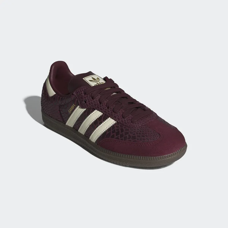 Adidas SAMBA OG Maroon / Cream White / Gold Metallic “Snake” (IH3979)