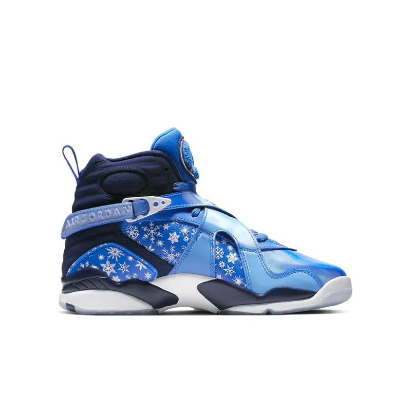 Jordan 8 Retro Snow Blizzard (GS) Cobalt Blaze/Blue Void-White (305368-400)