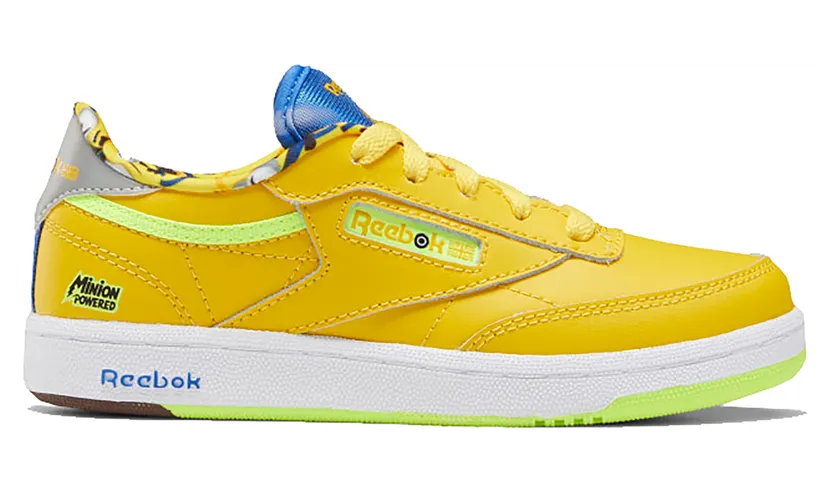 Reebok Club C Minions (PS) Primal Yellow/Humble Blue-Silver Metallic (Other Brands Reebok)