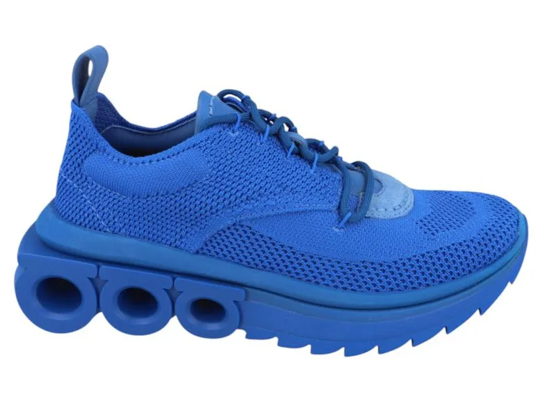 Ferragamo Nima Knit Sneakers Blue (030391-762793-M)
